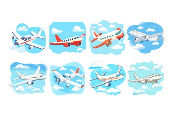 Airplanes and a Helicopter Vector Collection Guide