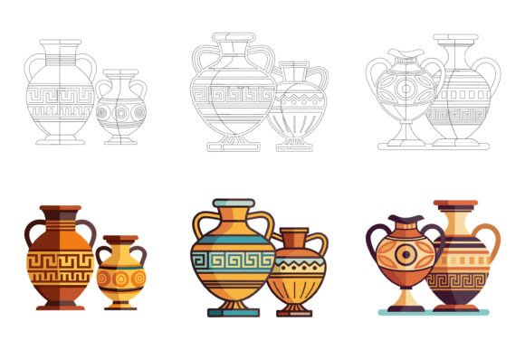 Antique Vases and Amphorae: Timeless Vector Illustrations