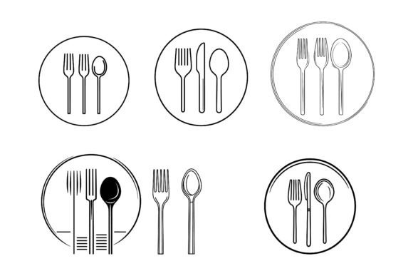 Discover the Elegance of Fork, Spoon and Knife Icons in Our Premium AI EPS Collection