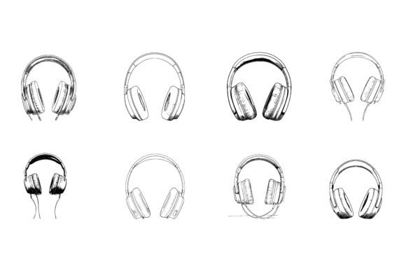 Headphones: A Detailed AI EPS Illustration Collection for Designers