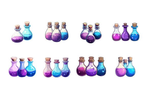 Magic Potion Bottles Bring Enchantment to Your Digital Design Toolkit