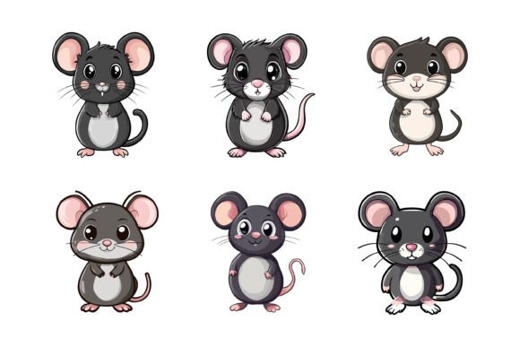 Mastering Visual Projects with a Set of Mouse Illustrations from Special AI EPS Collections