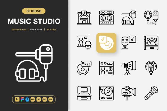 Music Studio Icons: Elevating Your Creative Projects