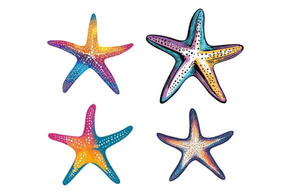 Starfish Illustration Collection: Professional AI EPS Files