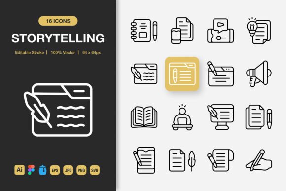 Streamlining Visuals with Storytelling Outline Icons