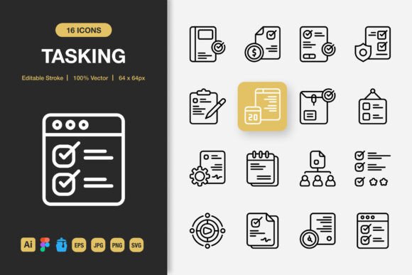 Tasking Outline Icons: Redefining Visual Communication with Minimalist Design