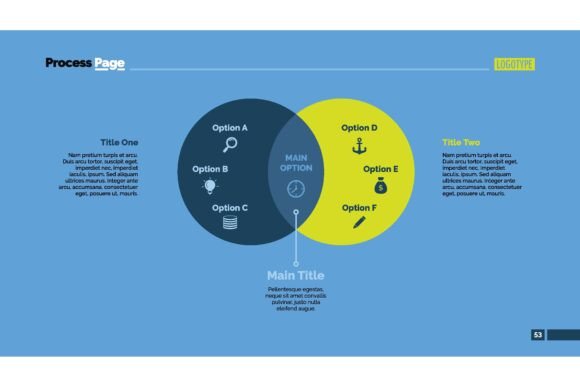 The Elegance of the Two Circles Venn Diagram Slide Template