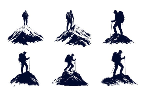 The Hiker Mountain Climber Illustration Set: A Professional Asset Evaluation