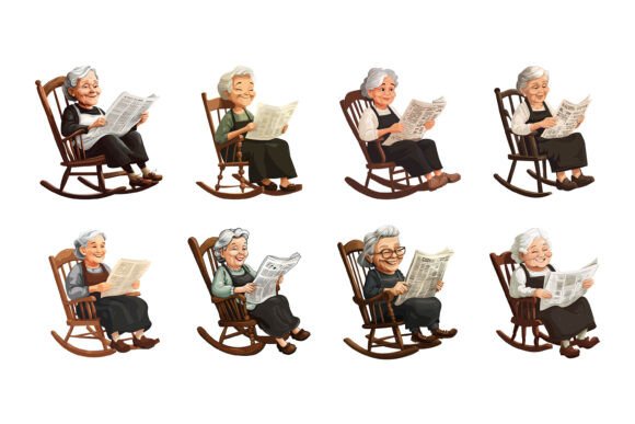 Transforming Senior People and Elderly Women Illustrations into a Seamless Creative Asset